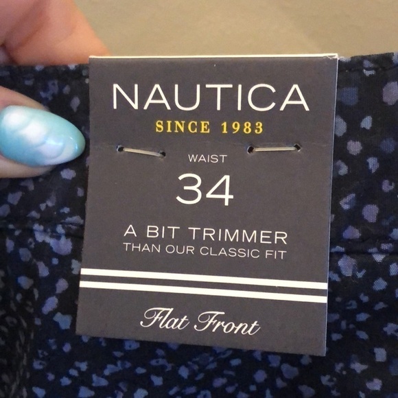 Nautica Men’s Shorts “A Bit Trimmer” NWT Blue Size 34 Cotton - Picture 6 of 14